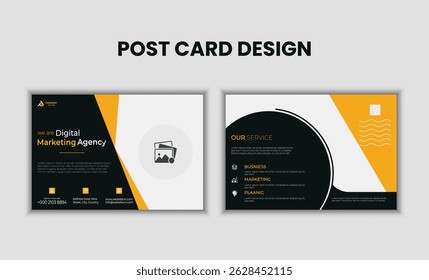 Vibrant Marketing Postcard Design for Business Promotion Modern Professional Eyecatchin