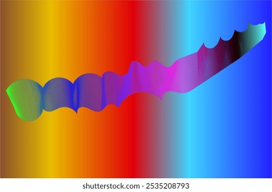 Vibrant Mesh Gradient Undulating Linien in Rot, Blau, Grün, Gelb und Lila Farbtöne für moderne Designs