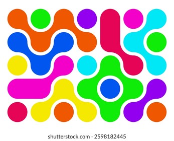 Vibrant Metaball shapes Set. Colorful modern dynamic flowing geometric forms. Various liquid circle blobs. Great for modern branding, web design, creative Poster collage, poster, abstract background