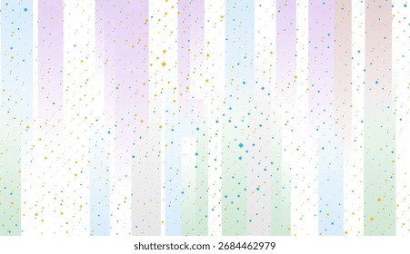 Plano de fundo abstrato geométrico mínimo vibrante com listras e pontos quadrados. Design gráfico vetorial