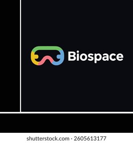 Vibrant Minimalist Biospace Logo with Virtual Reality Goggles Logo