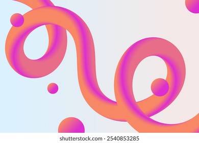 Um plano de fundo abstrato 3D vibrante e moderno com formas fluidas e entrelaçadas em cores de gradiente. Perfeito para web design, arte digital e projetos criativos. Futurista e visualmente impressionante.