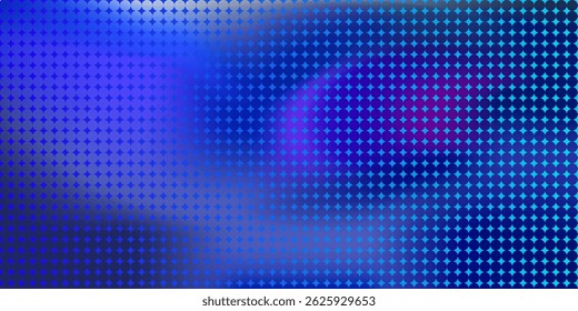 Um fundo abstrato vibrante e moderno com um padrão de pequenos pontos iluminados em um fundo azul gradiente. 