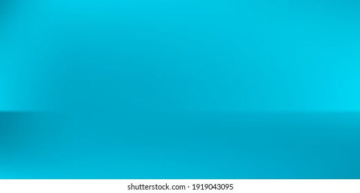 Vibrant Modern Azure Empty Gradient Mesh Illustration. Dark Blank Blue Smooth Surface Backdrop. Ocean Bright Aqua Blurred Background. Sea Water Turquoise Smooth Watercolor Colorful Surface.