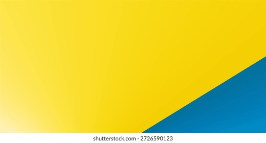 Um fundo vibrante e moderno com um gradiente amarelo brilhante e uma seção geométrica azul diagonal afiada.