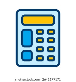 A vibrant and modern calculator icon. It is suitable for use in a variety of projects, including those related to finance, business, technology, mathematics, education, accounting.