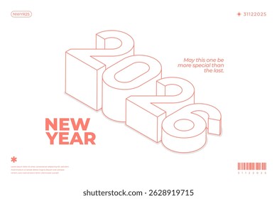 A vibrant and modern design showcasing the year 2026 in a dynamic color combinations