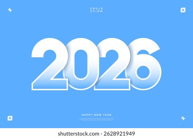 A vibrant and modern design showcasing the year 2026 in a dynamic color combinations