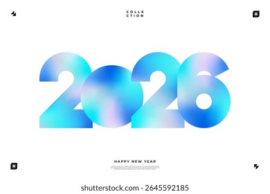 A vibrant and modern design showcasing the year 2026 in a dynamic color combinations