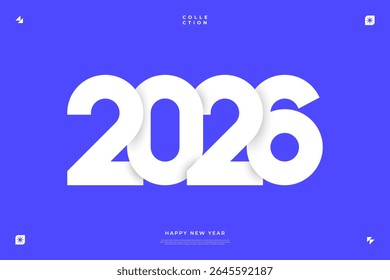 A vibrant and modern design showcasing the year 2026 in a dynamic color combinations