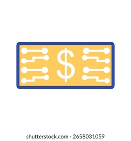 Un Diseño gráfico vibrante y moderno que exhibe Elementos abstractos y líneas interconectadas, que probablemente representen la tecnología financiera, las redes globales o la innovación digital.