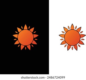 Vibrant and modern illustration of a gradient sun icon with rays, perfect for adding a touch of sunshine to any design project. This vector illustration features bold, radiant colors and a sleek, co