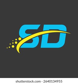 A vibrant, modern logo featuring stylized "SD" initials with a sweeping yellow arc and trailing dots, conveying speed and digital motion.