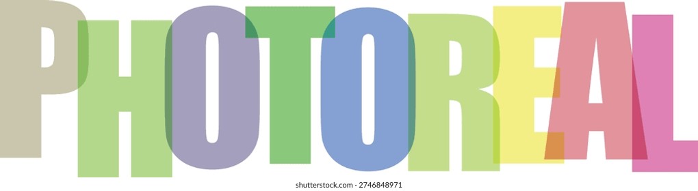 A vibrant and modern typographic design spelling out the word 