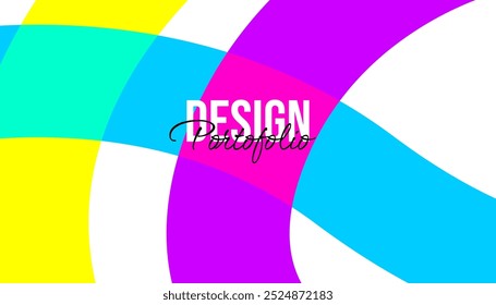 vibrant and modern vector background features flowing, wavy shapes in bold. Abstract line background