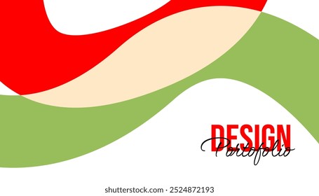 vibrant and modern vector background features flowing, wavy shapes in bold. Abstract line background