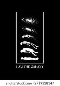 Una representación de Vector vibrante y moderno de una galaxia, con estrellas y Formas celestes.
