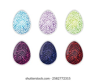 Vibrant Mosaic Easter Egg Collection