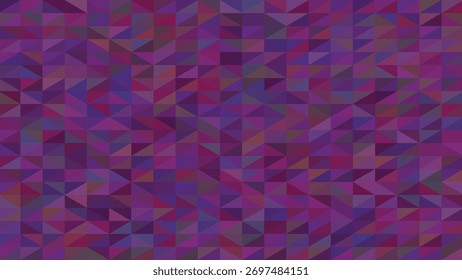 Un mosaico vibrante de triángulos morados crea un fondo abstracto moderno y llamativo
