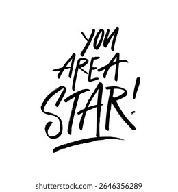 A vibrant and motivational typography design that joyfully celebrates individuality and selfworth with flair