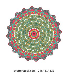 Diseño vibrante de Mandala multicolor