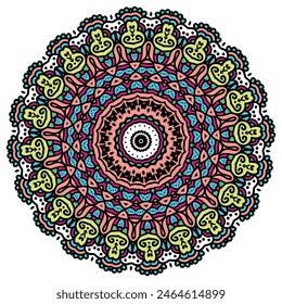 Diseño vibrante de Mandala multicolor