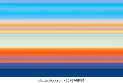 A vibrant, multicolor abstract vector background with a spectrum of blurred art lines in various colors. Template creating a dynamic visual effect, modern background. Vector orange blue palette shades