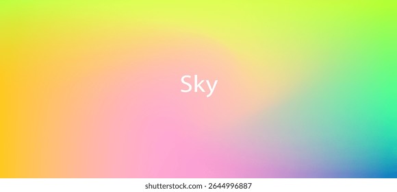 Vibrant multicolor bright gradient with bold, saturated hues blended smoothly—perfect for energetic, eye-catching abstract backgrounds and modern vector designs.