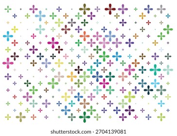 Plano de fundo de padrão floral multicolorido vibrante