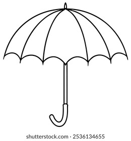 Vibrant multicolor umbrella vector illustration perfect for weather-themed graphics and merchandise. Add a splash of color with this stylish design, ideal for prints, digital use, and decor