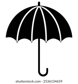 Vibrant multicolor umbrella vector illustration perfect for weather-themed graphics and merchandise. Add a splash of color with this stylish design, ideal for prints, digital use, and decor