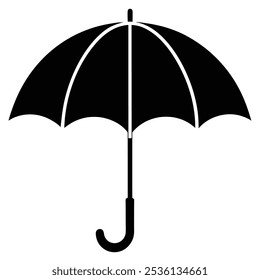 Vibrant multicolor umbrella vector illustration perfect for weather-themed graphics and merchandise. Add a splash of color with this stylish design, ideal for prints, digital use, and decor