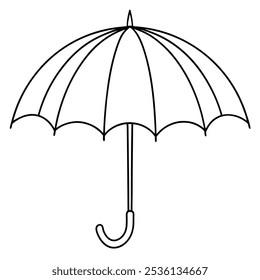 Vibrant multicolor umbrella vector illustration perfect for weather-themed graphics and merchandise. Add a splash of color with this stylish design, ideal for prints, digital use, and decor