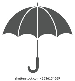 Vibrant multicolor umbrella vector illustration perfect for weather-themed graphics and merchandise. Add a splash of color with this stylish design, ideal for prints, digital use, and decor