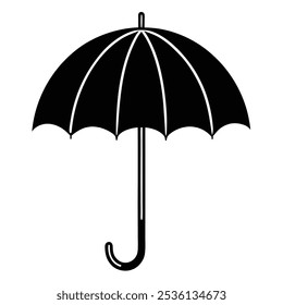 Vibrant multicolor umbrella vector illustration perfect for weather-themed graphics and merchandise. Add a splash of color with this stylish design, ideal for prints, digital use, and decor