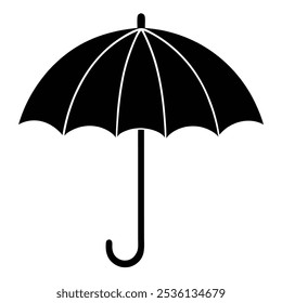 Vibrant multicolor umbrella vector illustration perfect for weather-themed graphics and merchandise. Add a splash of color with this stylish design, ideal for prints, digital use, and decor