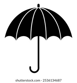 Vibrant multicolor umbrella vector illustration perfect for weather-themed graphics and merchandise. Add a splash of color with this stylish design, ideal for prints, digital use, and decor