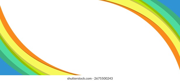 Fundo de quadro ondulado multicolorido vibrante, ideal para imagens de design arrojadas e criativas.