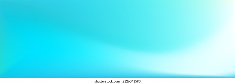 Vibrant Multicolor Wavy Gradient Mesh. Colorful Sea Blue Smooth Surface Illustration. Water Color Wavy Gradient Mesh. Natural Original Background. Bright Blank Horizontal Lines Backdrop.