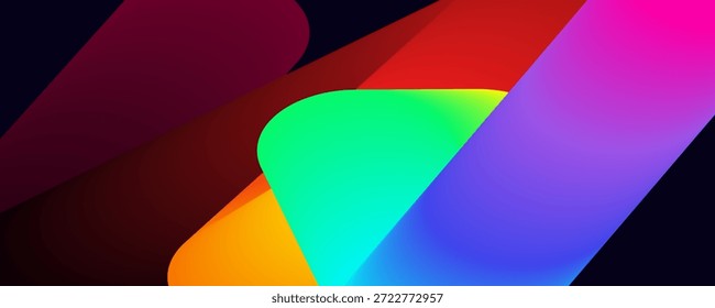 Vibrant multicolored abstract shapes overlapping design