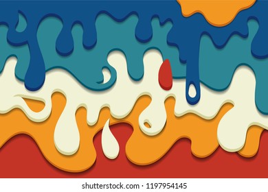 Vibrant multicolored paper cut background. Abstract modern 3d origami paper art style