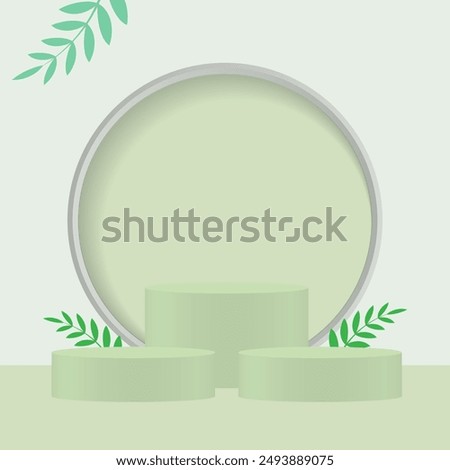 A vibrant, multi-colored pedestal background designed for product photography. vector illustration features smooth gradients and dynamic shapes, perfect for highlighting and enhancing cosmetic product