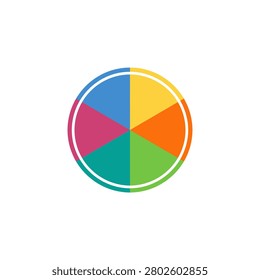 Vibrant multicolored pie chart sectors