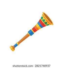 Vibrant Multicolored Plastic Stadium Horn Noise Maker for Football Fans Celebration Illustration