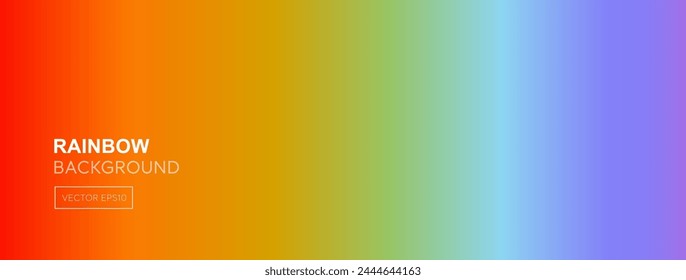 Vibrant multicolored rainbow gradient abstract banner background, pride month color, vector design
