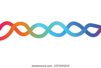 Una representación vibrante y multicolor de una doble hélice de ADN, que simboliza la diversidad genética y la biología molecular