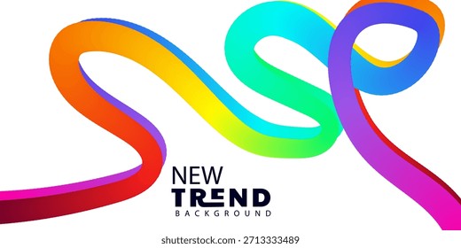 Fondo abstracto de onda multicolor vibrante nuevo diseño de fondo dinámico de tendencia