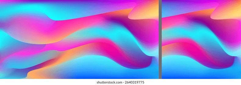 Vibrant multitone gradient background with smooth fluid waves and multicolor abstract shapes. Ideal for wallpapers, digital art, banners, and backdrops.