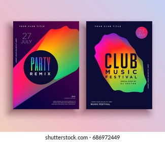vibrant music party flyer template design