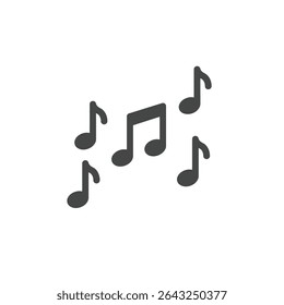 Notas musicais vibrantes simbolizando música alegre e aprendizado de ritmo na aula de jardim de infância